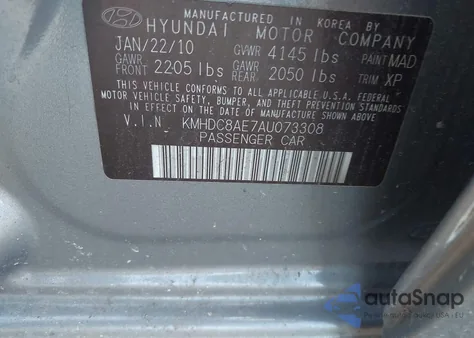2010 Hyundai Elantra Touring Se из США, поврежденный, VIN KMHDC8AE7AU073308